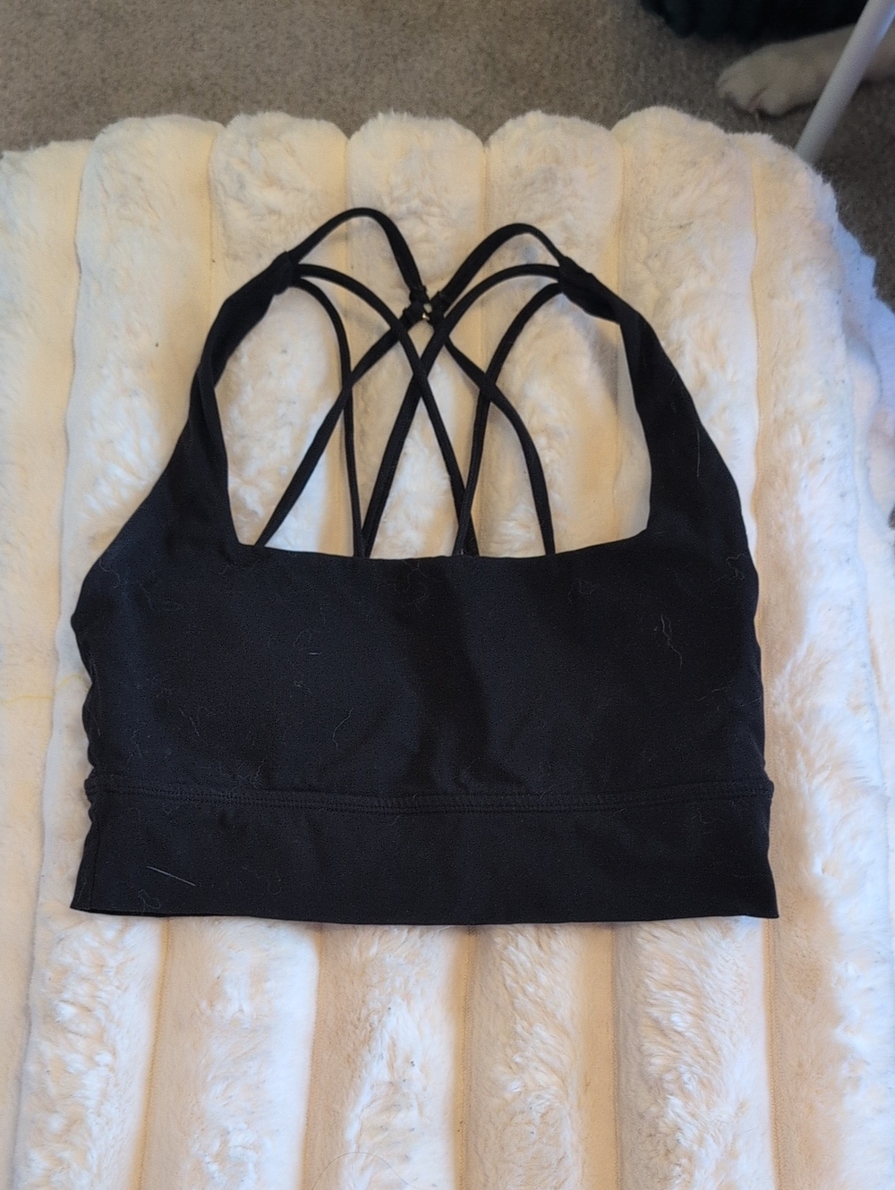 BuffBunny Monarch Black Strappy Back Sports Bra